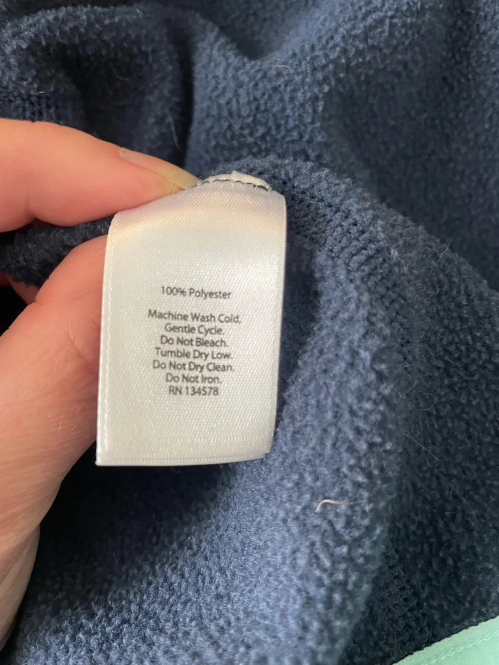 Vineyard Vines Boys Fleece Zip Vest Navy Blue and Teal Vest Size L
